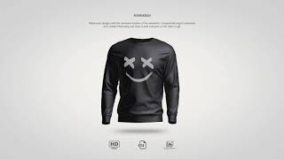 Download Sweatshirt Animated Mockup In Apparel Mockups On Yellow Images Creative Store