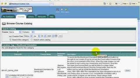 Enrolling In Blackboard Course Sites