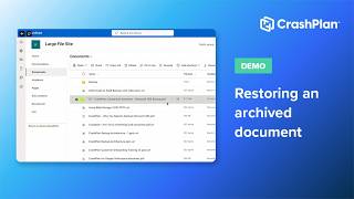 Demo - Restore Archived SharePoint Documents with CrashPlan