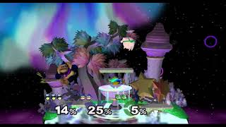 Super Smash Bros Project B (Melee Mod) Captain Falcon & DK vs Jigglypuff