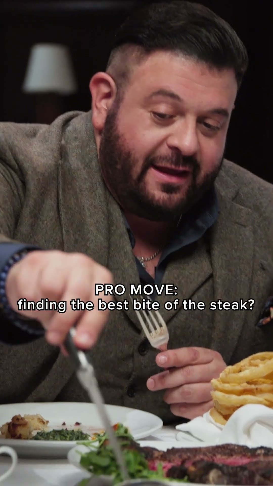 The ULTIMATE pro moves for eating at a steakhouse with Adam Richman \u0026 Bryan Cranston ?
