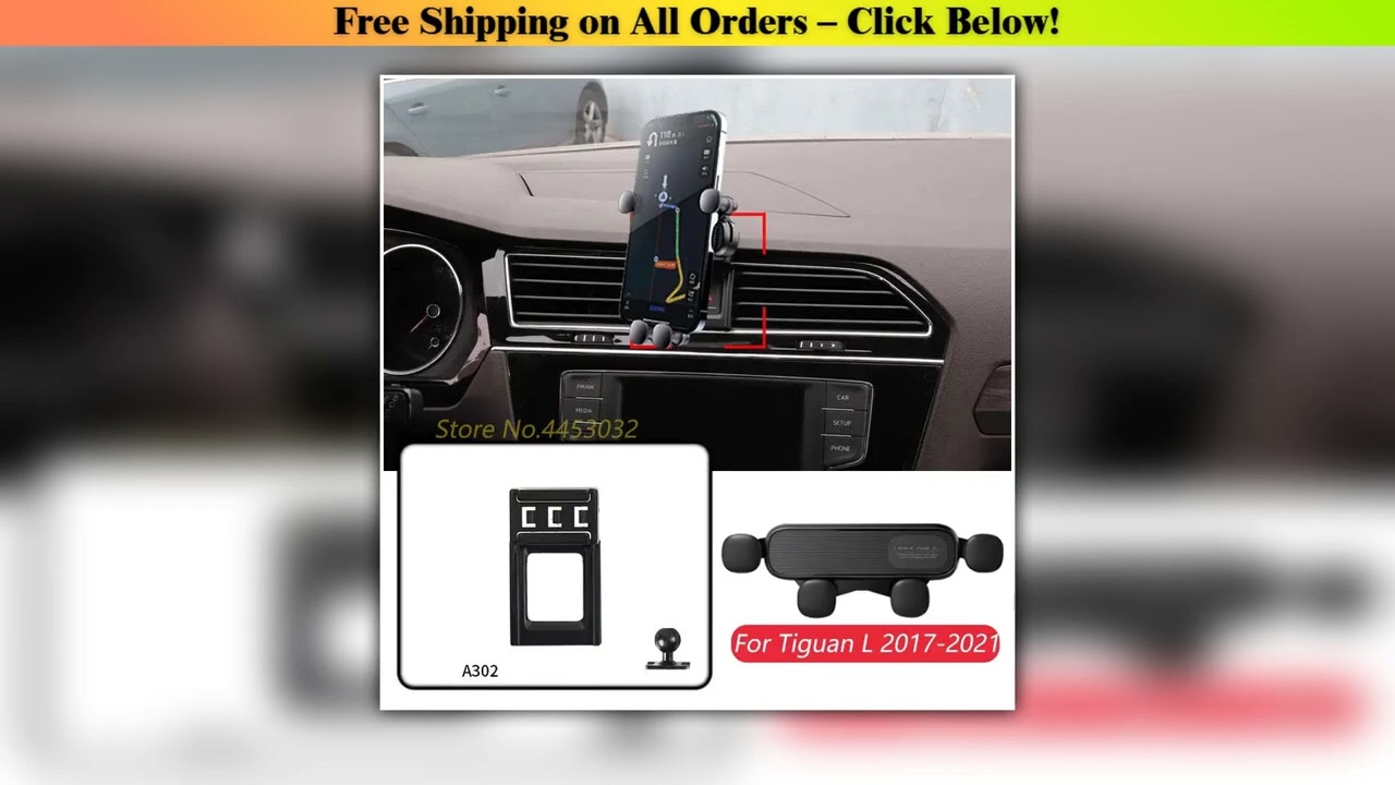 For Volkswagen Tiguan 2017-2022 Car Mobile Phone Holder Adjustable GPS Gravity Navigation Bracket
