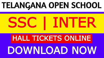 TS Open School Inter Hall Tickets 2022 Download ,TS Open School Hall Tickets Download, Open 10th