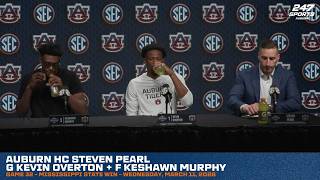Auburn Hc Steven Pearl, G Kevin Overton F Keshawn Murphy - Sec Tournament Mississippi State Win