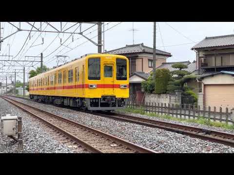 【出試】東武8000系8500型8575F(昭和30年代のリバイバルカラー 試験塗装色) 南栗工出場試運転 復路 栗橋～新古河通過【4K HDR】