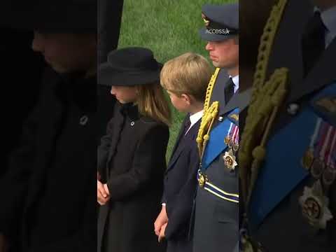 Prince George & Princess Charlotte at Queen Elizabeth's funeral #shorts