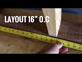 Layout de una pared a cada 16”| por que la primer marca es 15-1/4”