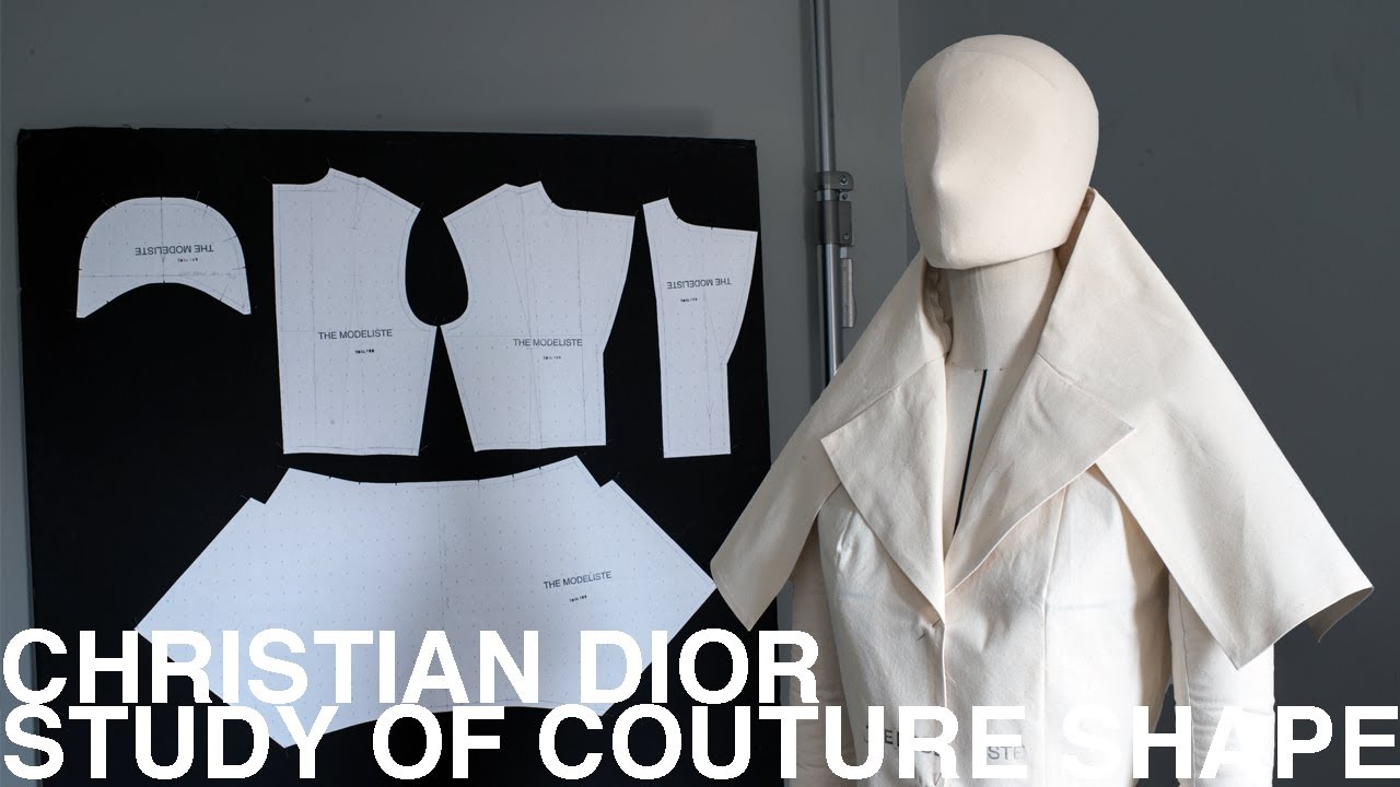 Fashion Study of Shape 05】Christian Dior【Pattern making / Draping/ Sewing /  Vlog】 