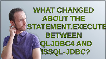 What changed about the Statement.execute() between sqljdbc4 and mssql-jdbc?
