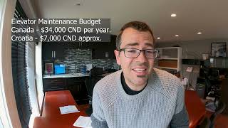 Condo maintenance fees Canada ($736 CND per month) versus Croatia ($60 CND) | Real Estate Croatia