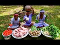 TAMATAR CHICKEN Curry & Mixed Vegetable Cooking for Needy Santali People | Village Cooking Recipes