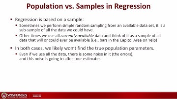Business Analytics II - Week 3 - 09 Regression: Residuals vs Population Errors