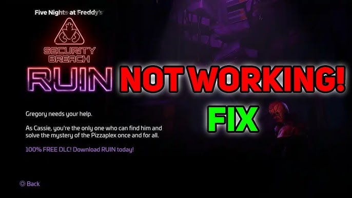 How To Play FNAF Security Breach Ruin DLC FREE RIGHT NOW FIX 