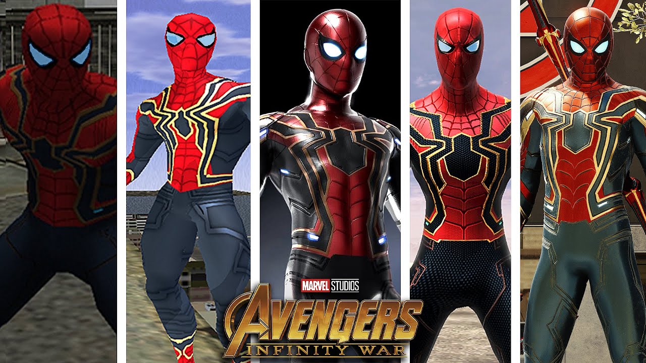 Avengers: Infinity War Iron-Spider Suit Mod Evolution In Spider-Man Games -  Youtube