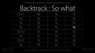 So What (180bpm) : Backing track chords