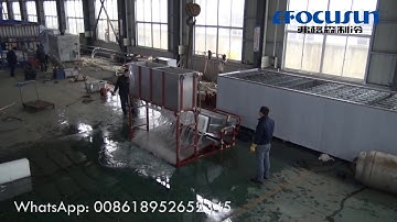 Focusun brine system block ice machine(10 tons/day, 70kgs/block)