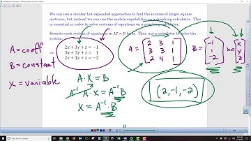 A2PCH Chapter 10-3 Inverse Matrices and Solving Systems - Lesson Video 2