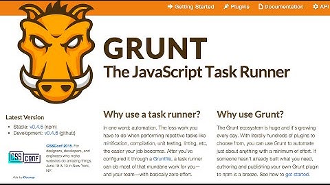 In 5 minutes, Grunt includes to manage a large JavaScript project