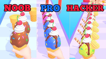 NOOB vs PRO vs HACKER in Ice Cream Rush Game