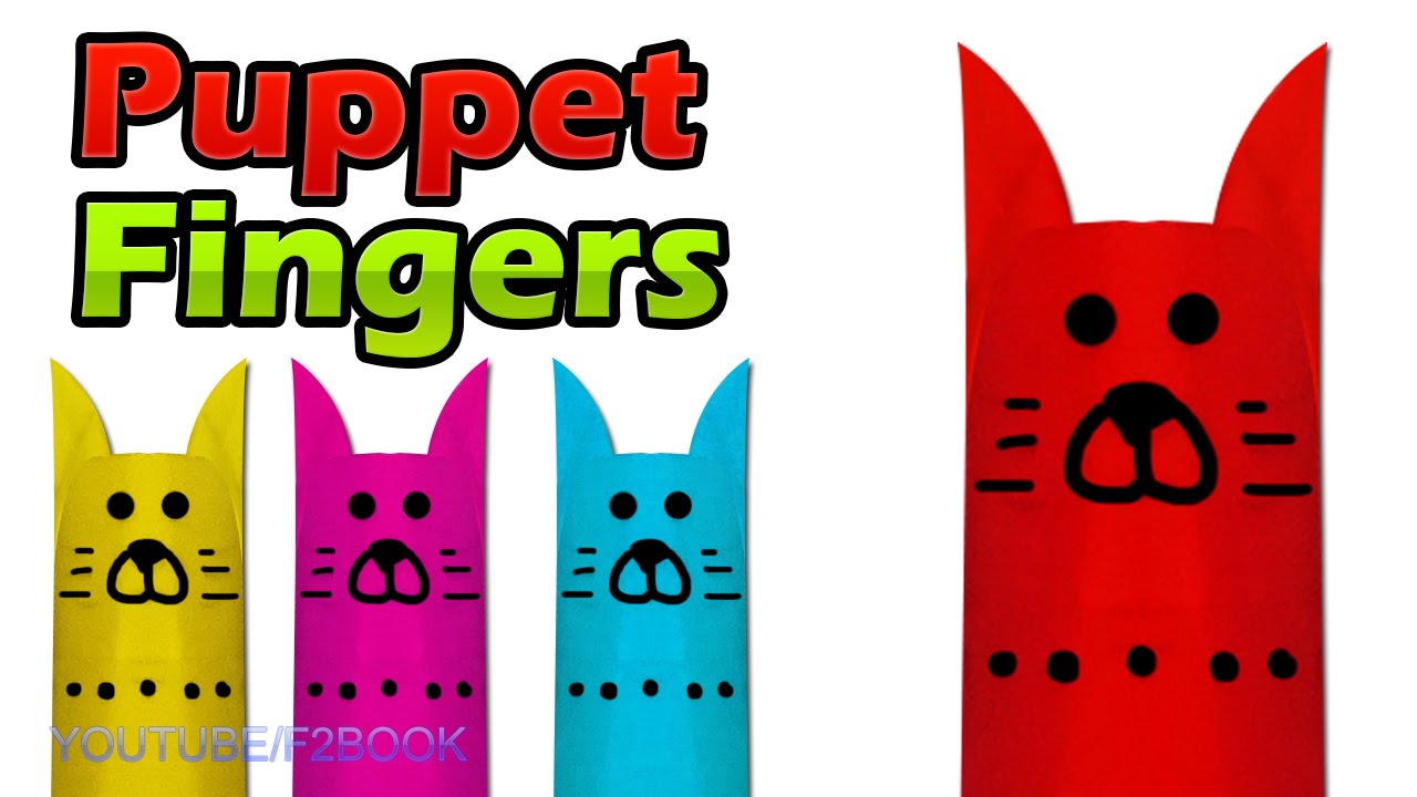 finger puppets make your own easy paper f2book hand made origami