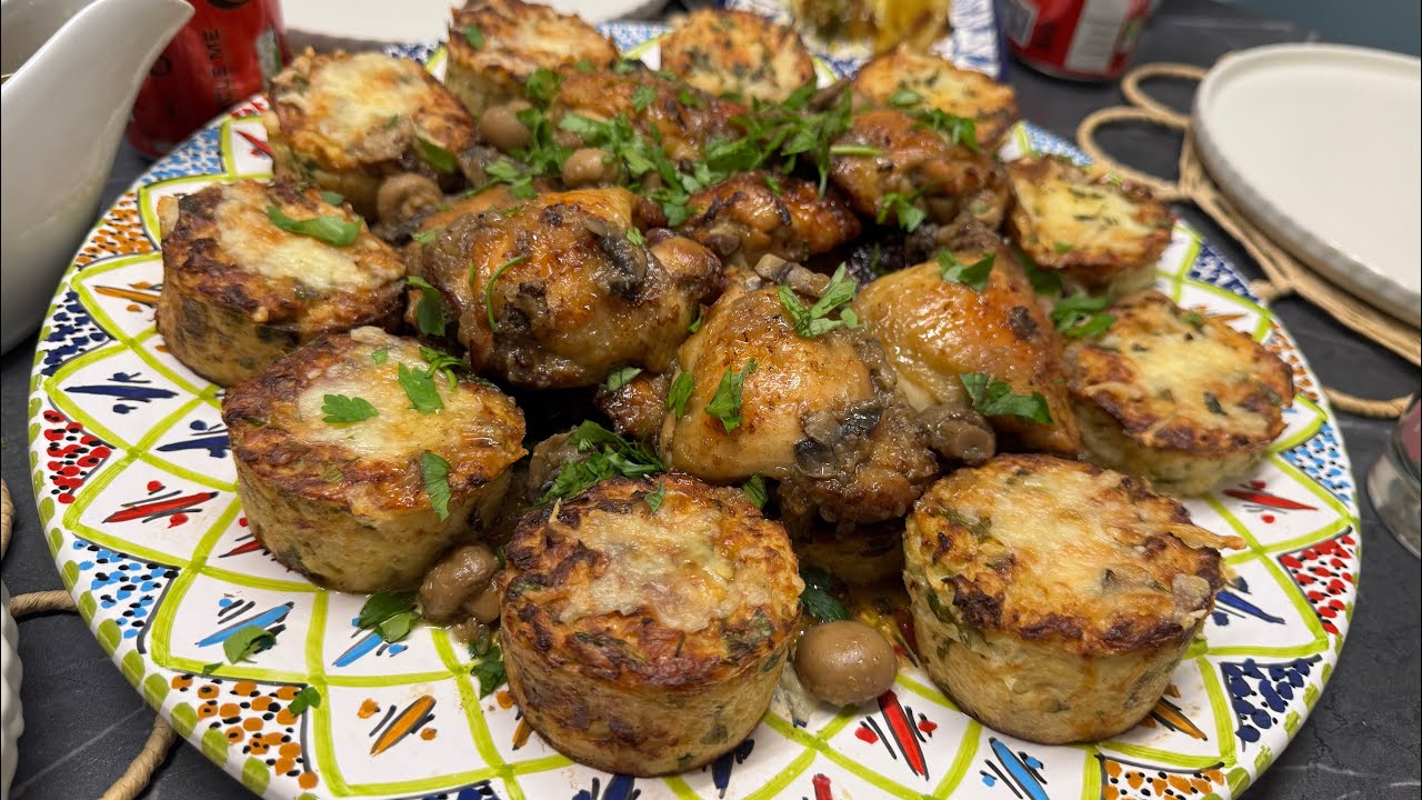 طاجين شفلور علو شكل موفنس  حصريا من عند فازو بنة يعني بنة واكدولي على تفرميج chou-fleur muffins 