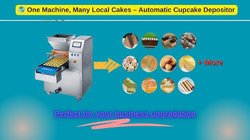 Automatic Cupcake Depositor Machine | Muffin Making Machine  | Basbousa Mini Cakes Machine #cake