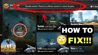 HOW TO FIX PUBG 2.8 Unstable network Please try a different network | bgmi / map error