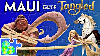MAUI and RAPUNZEL TANGLED PUZZLE FOR KIDS! Rompecabezas de Maui y Rapunzel. screenshot 4