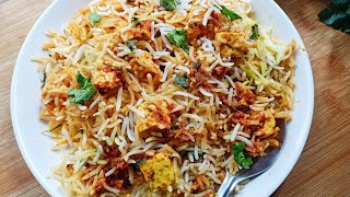 No onion No garlic Paneer tikka dum biryani recipe | Satvik, Quick, easy, tasty, lunch dinner recipe