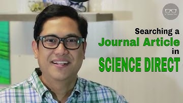 Searching a Journal Article in Science Direct