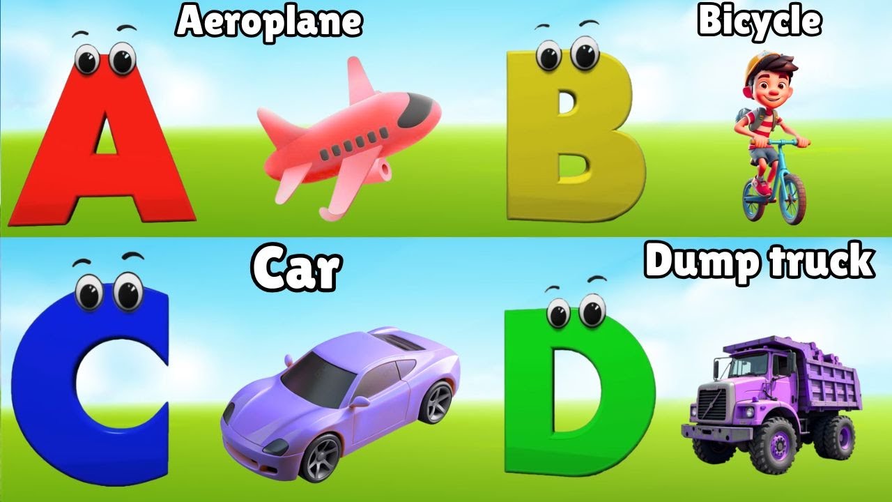 Vehicles Alphabet Song for kids | Vehicle ABC Song | Phonics for Kids | Alphabet Letters, Baby