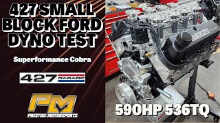 590HP Borla Stacked 427ci Small Block Ford Dyno Test for 427 Garage Superformance Cobra at Prestige