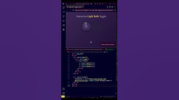 CSS Light Bulb Toggle Switch with Particle Animation #shorts#css#js#html#coding