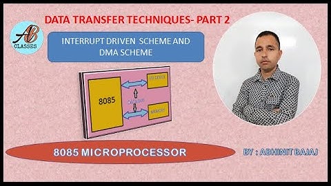 8085 Microprocessor data transfer techniques part-2 ( Interrupt driven scheme and DMA scheme)