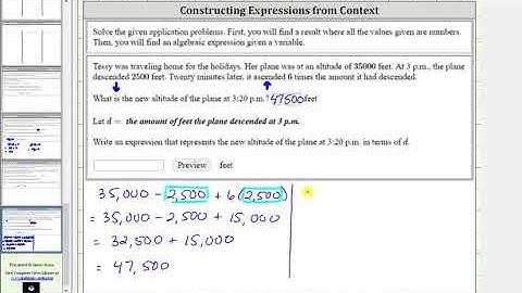 Application: Evaluate a Numerical Expression and Find a Variable Expression a+bx
