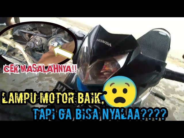 Cara gampang perbaikan lampu depan sepeda motor suka hidup mati class=