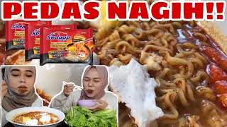 MIE SEDAP KOREAN SPICY SOUP LEVEL PEDAS GILA PLUS CABE RAWIT! PEDESNYA KOK NAGIHIN SIH????