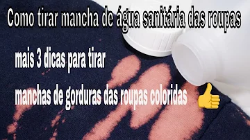 Como tirar mancha de água sanitária em roupa de cor?