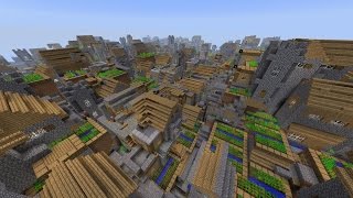 Как создать большой город в minecraft за 10 сек(вот вставляйте village(distance=0 size=99999), 2016-03-27T11:50:47.000Z)