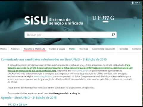 UFMG - saiba passo a passo como fazer o registro acadêmico online [TV UFMG]