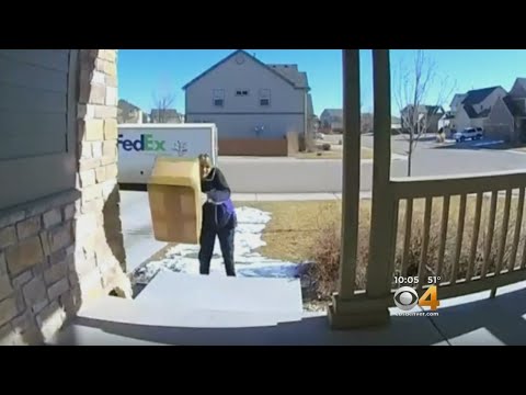 FedEx Driver Seen On Surveillance Tossing Package Feet From Front Door