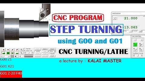 STEP TURNING CNC PROGRAM-HOW TO WRITE AND EXECUTE USING G00 and G01- LINEAR INTERPOLATION-IN TAMIL