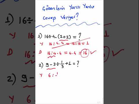 #mathsshorts #işlem önceliği