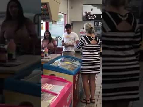 Racist White Lady Gets Slapped By Latina At A Gas Station!