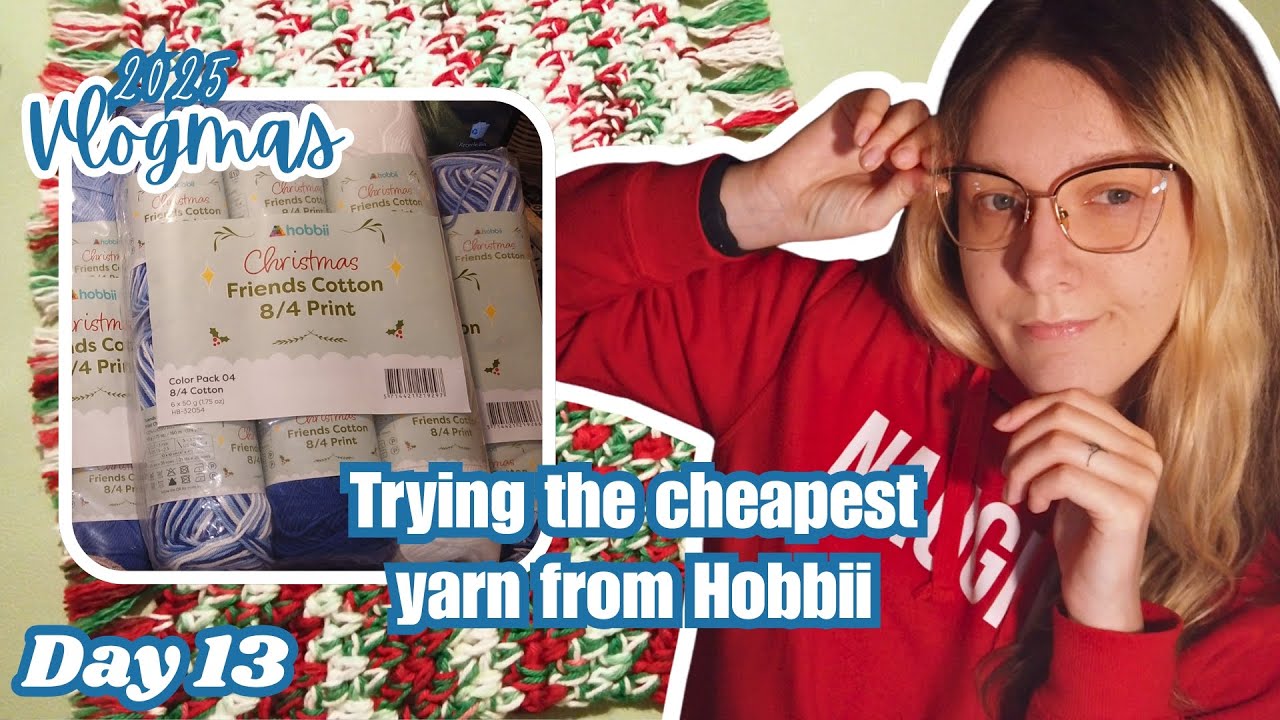 VLOGMAS, День 13 💸 Я попробовала хлопковую ткань Hobbii Friends 8/4 (рождественская версия)