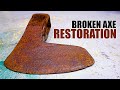 Antique rusty axe restoration