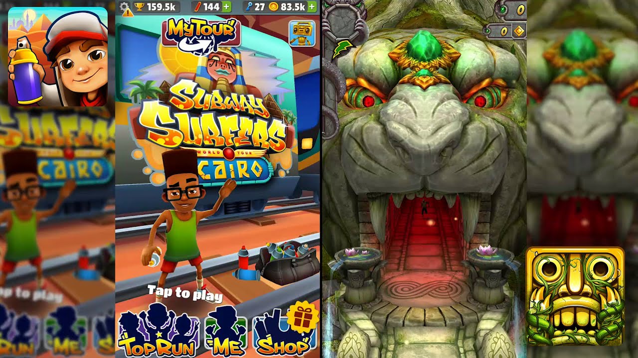 Subway Surfers Cairo Vs Temple Run 2 Lost Jungle Usain Bolt - Endless ...