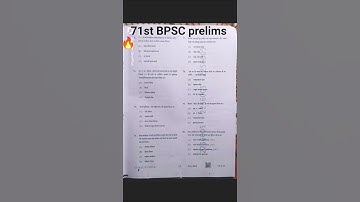 71st BPSC prelims question paper #bpsc #psc #71st bpsc #motivation #civilserviceexam