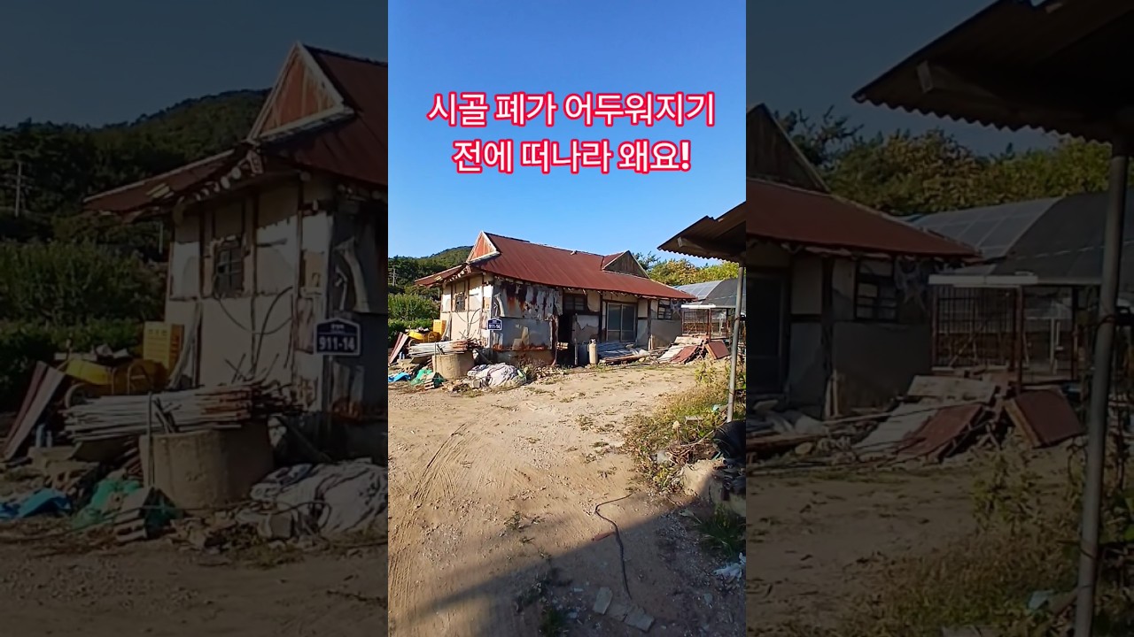 시골 폐가 어두워지기전에 떠나라 왜요! 재미있는 shorts 시골집 옛날집 여행 부동산 부자집 빈집 멋진산