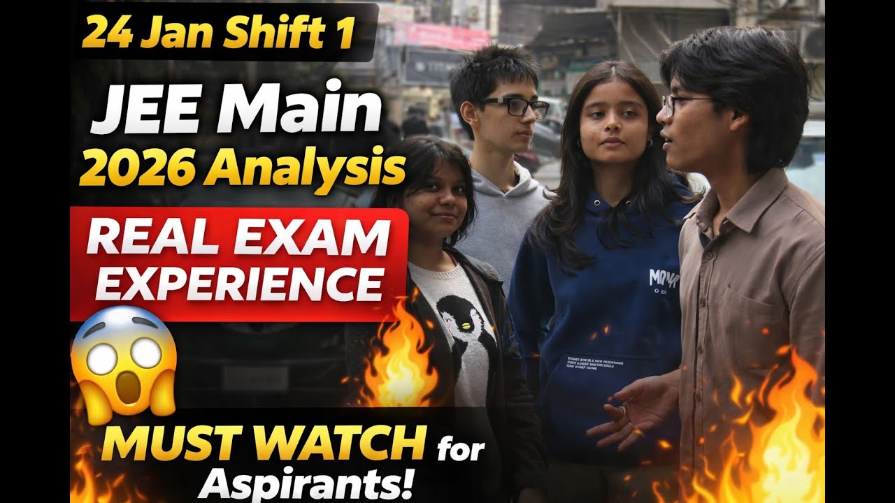 24 Jan Shift 1 JEE Main 2026 Analysis Real Exam Experience Must Watch ...